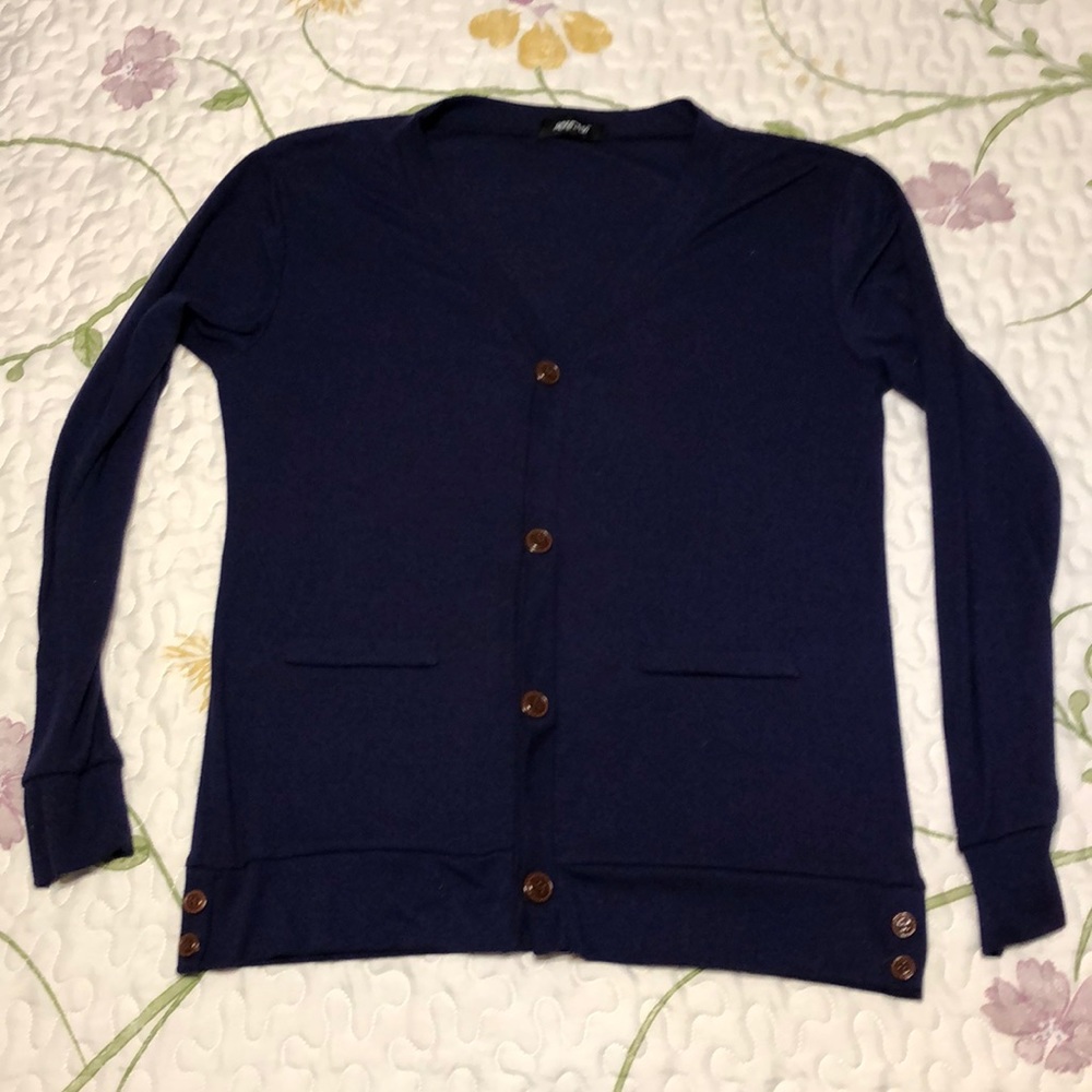 Men’s Blueish Purple Cardigan Thin Soft Small